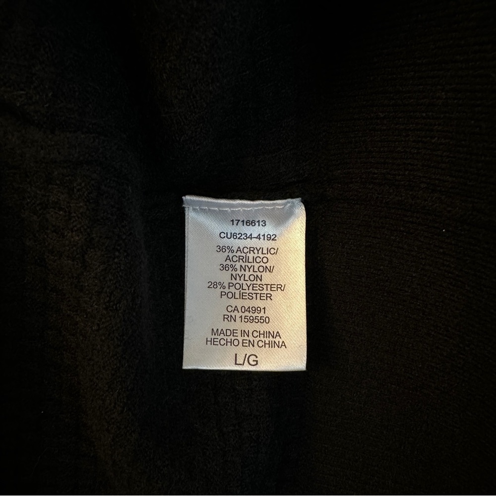 Dalia Black Long Sleeve Sweater Dress - Picture 8 of 8